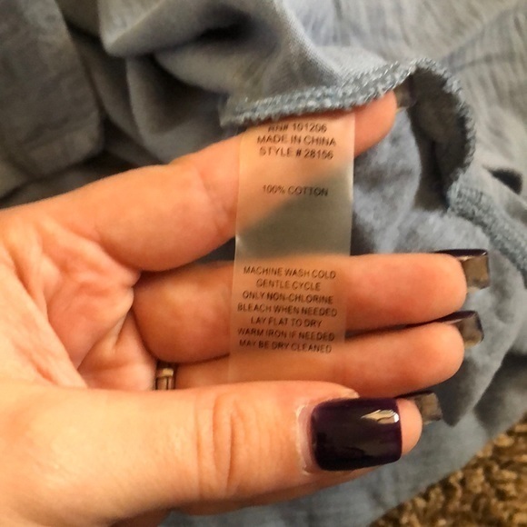 Soft surroundings women’s medium eclectic button down‎ blouse - Picture 4 of 7